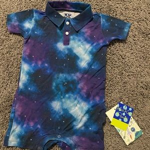 Kickee pants shirt sleeve polo romper 18-24mo